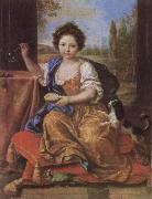 Pierre Mignard Girl Blowing Soap Bubbles oil painting on canvas